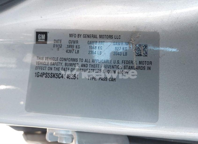 Photo 9 of 2012 Buick Verano LEATHER GROUP (VIN 1G4PS5SK5C4148254)