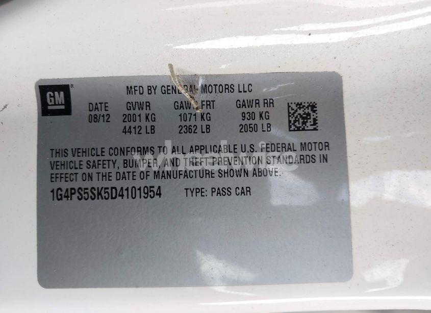 Photo 9 of 2013 Buick Verano LEATHER GROUP (VIN 1G4PS5SK5D4101954)