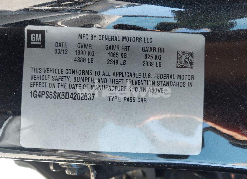 Photo 9 of 2013 Buick Verano LEATHER GROUP (VIN 1G4PS5SK5D4202637)