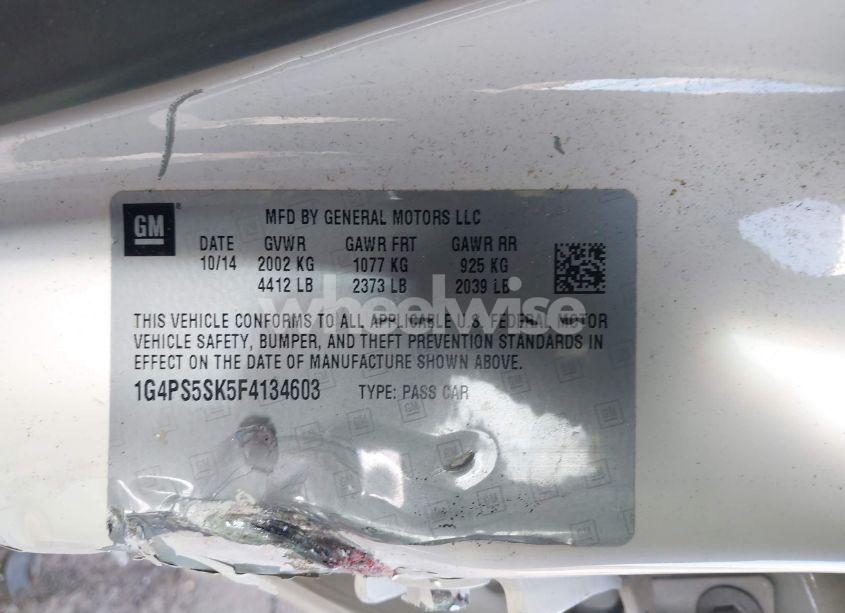 Photo 9 of 2015 Buick Verano LEATHER GROUP (VIN 1G4PS5SK5F4134603)