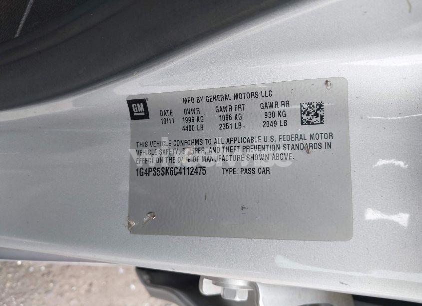 Photo 9 of 2012 Buick Verano LEATHER GROUP (VIN 1G4PS5SK6C4112475)