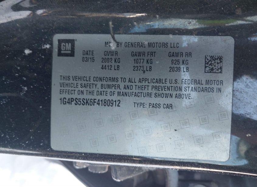 Photo 9 of 2015 Buick Verano LEATHER GROUP (VIN 1G4PS5SK6F4180912)