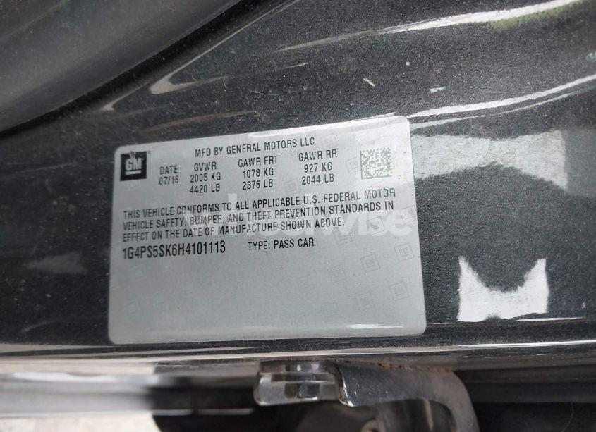 Photo 9 of 2017 Buick Verano LEATHER GROUP (VIN 1G4PS5SK6H4101113)