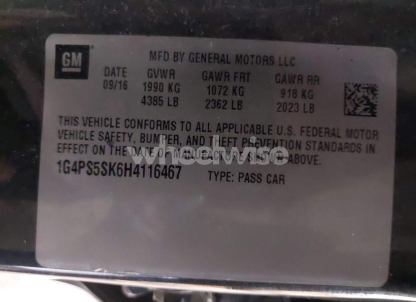 Photo 9 of 2017 Buick Verano LEATHER GROUP (VIN 1G4PS5SK6H4116467)