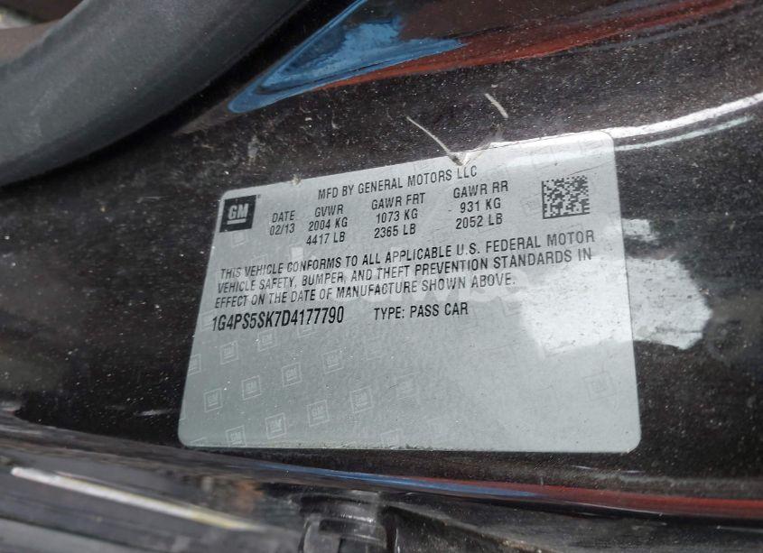 Photo 9 of 2013 Buick Verano LEATHER GROUP (VIN 1G4PS5SK7D4177790)