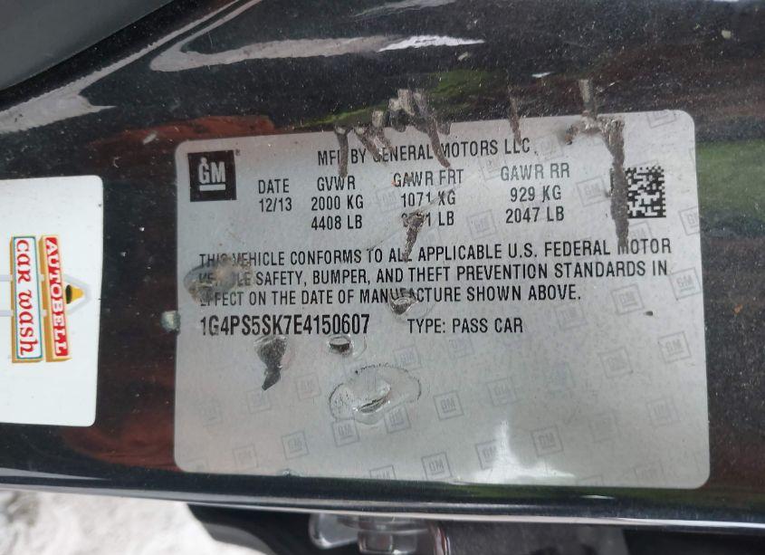 Photo 9 of 2014 Buick Verano LEATHER GROUP (VIN 1G4PS5SK7E4150607)