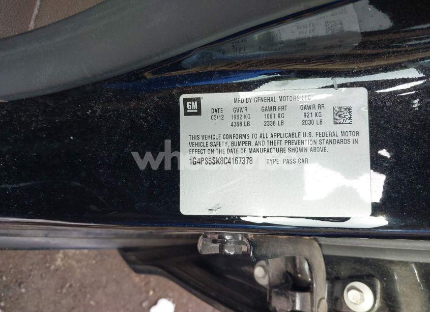 Photo 9 of 2012 Buick Verano LEATHER GROUP (VIN 1G4PS5SK8C4167378)