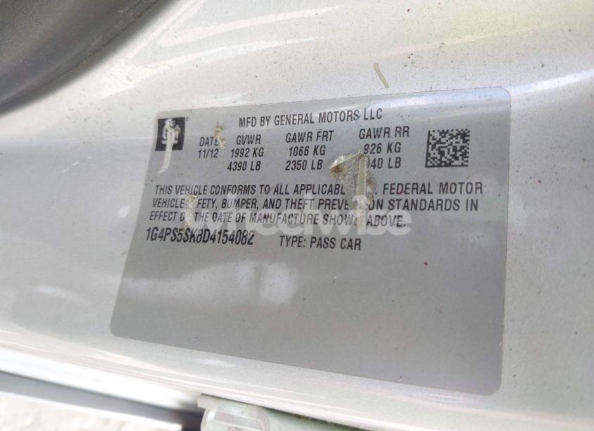 Photo 9 of 2013 Buick Verano LEATHER GROUP (VIN 1G4PS5SK8D4154082)