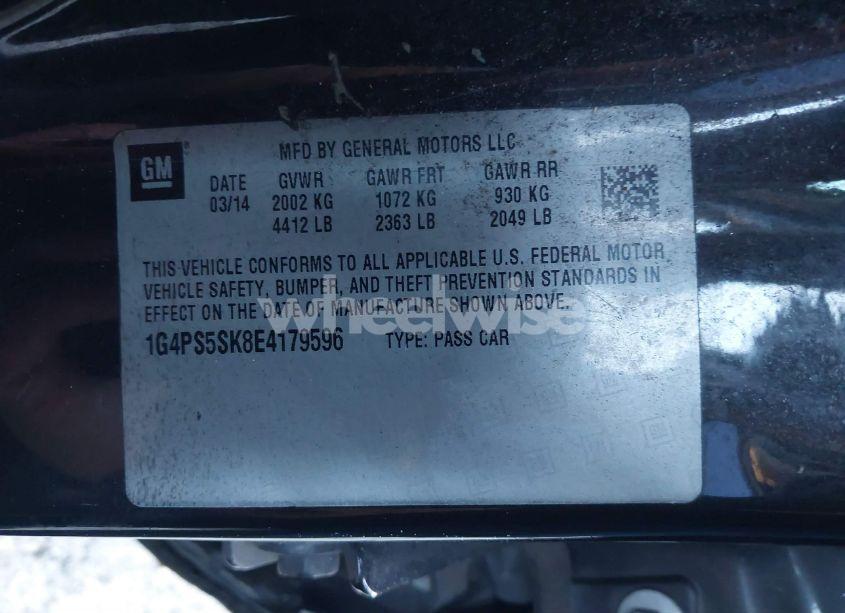 Photo 9 of 2014 Buick Verano LEATHER GROUP (VIN 1G4PS5SK8E4179596)