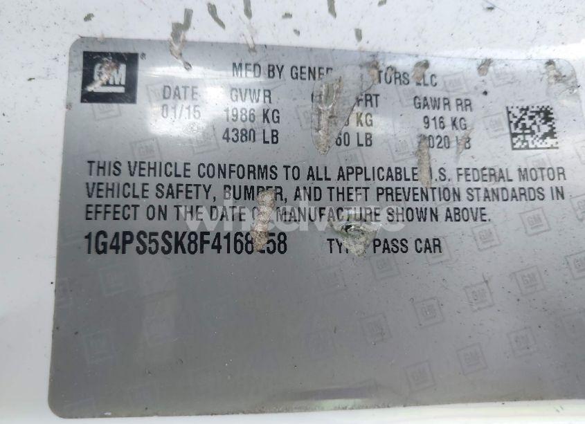 Photo 9 of 2015 Buick Verano LEATHER GROUP (VIN 1G4PS5SK8F4168258)