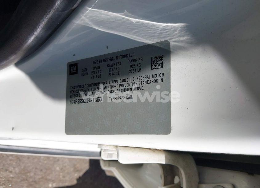 Photo 9 of 2015 Buick Verano LEATHER GROUP (VIN 1G4PS5SK8F4211853)