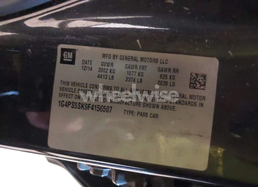 Photo 9 of 2015 Buick Verano LEATHER GROUP (VIN 1G4PS5SK9F4156507)