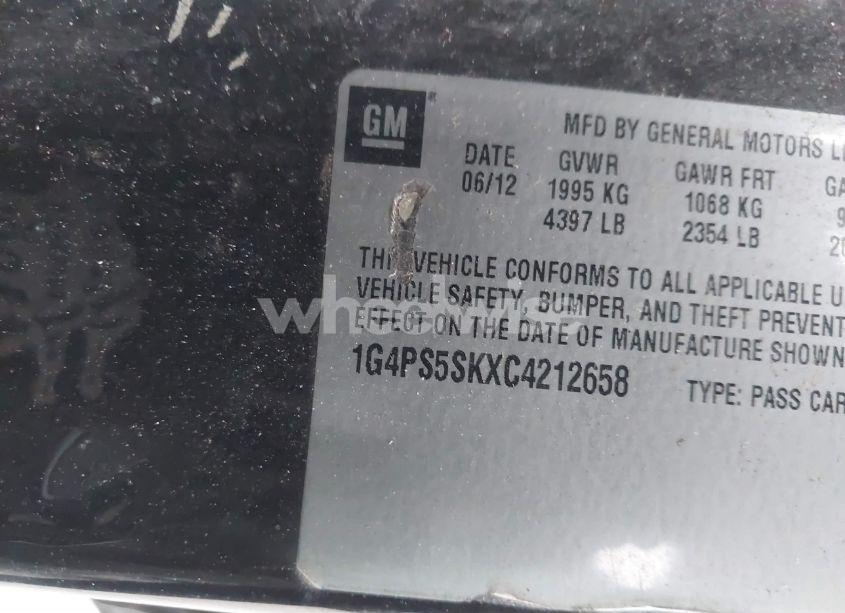 Photo 9 of 2012 Buick Verano LEATHER GROUP (VIN 1G4PS5SKXC4212658)