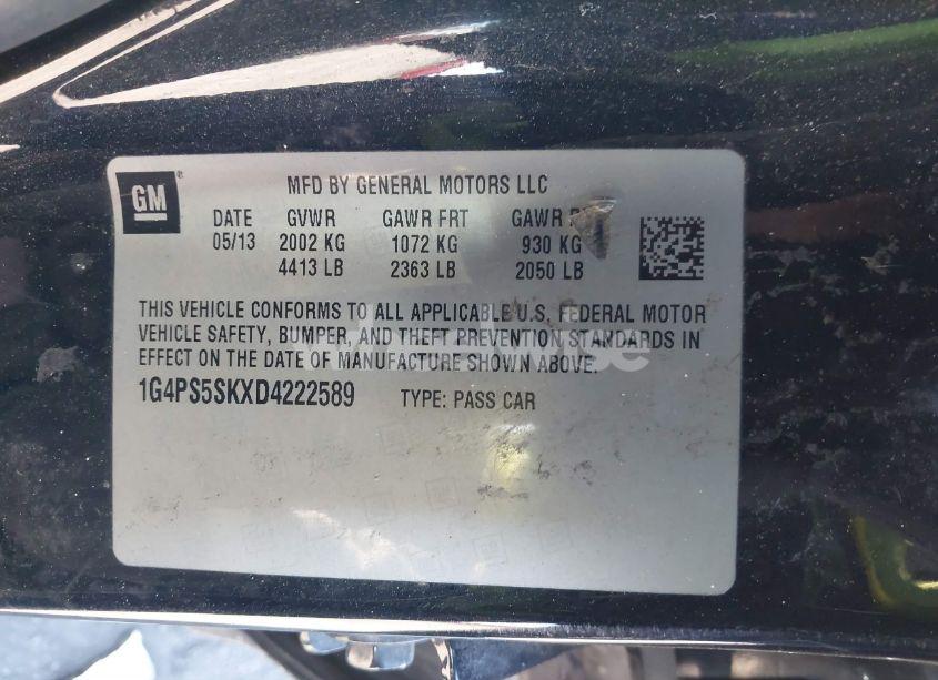 Photo 9 of 2013 Buick Verano LEATHER GROUP (VIN 1G4PS5SKXD4222589)