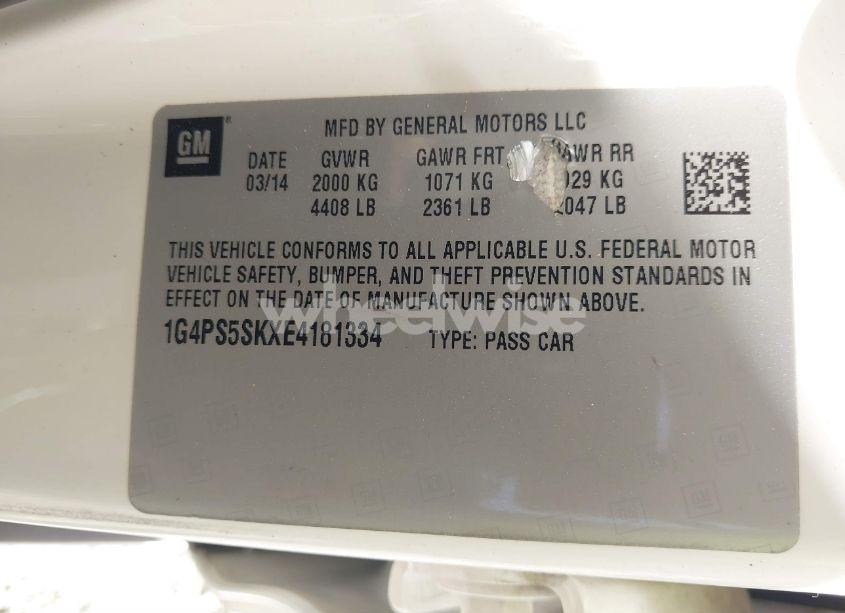 Photo 9 of 2014 Buick Verano LEATHER GROUP (VIN 1G4PS5SKXE4181334)