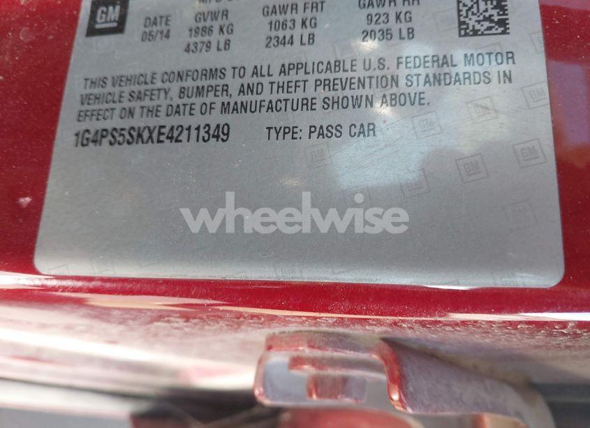 Photo 9 of 2014 Buick Verano LEATHER GROUP (VIN 1G4PS5SKXE4211349)