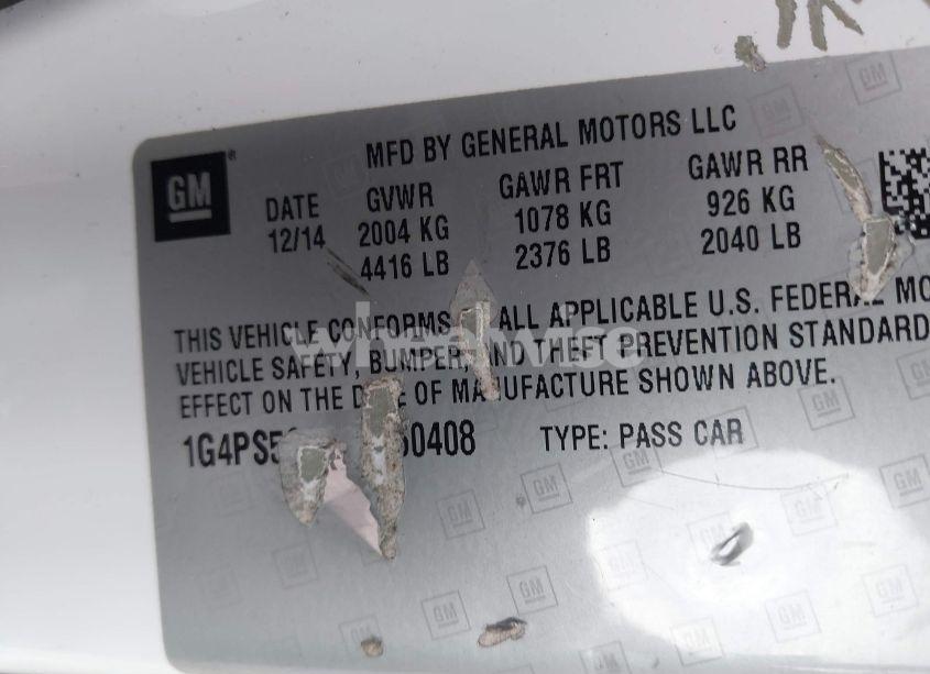 Photo 9 of 2015 Buick Verano LEATHER GROUP (VIN 1G4PS5SKXF4150408)