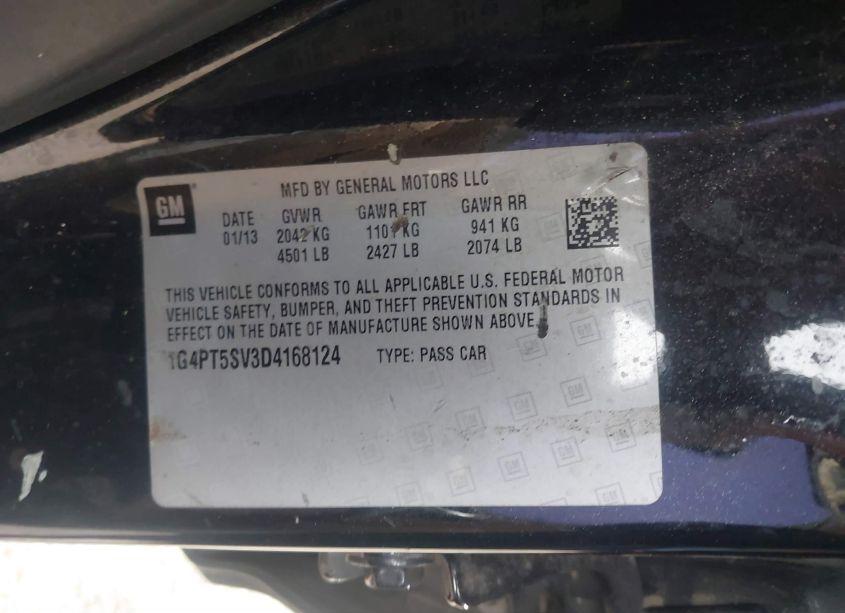 Photo 9 of 2013 Buick Verano PREMIUM GROUP (VIN 1G4PT5SV3D4168124)