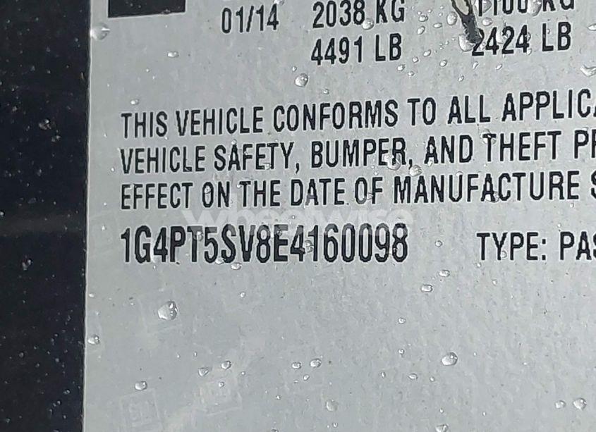 Photo 9 of 2014 Buick Verano PREMIUM GROUP (VIN 1G4PT5SV8E4160098)