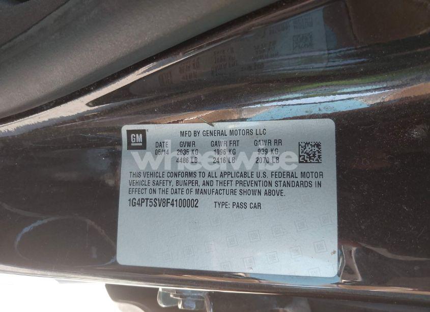 Photo 9 of 2015 Buick Verano PREMIUM TURBO GROUP (VIN 1G4PT5SV8F4100002)