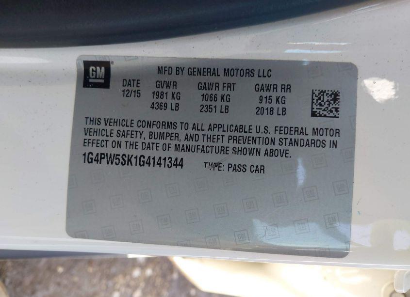 Photo 9 of 2016 Buick Verano SPORT TOURING GROUP (VIN 1G4PW5SK1G4141344)