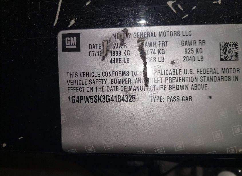 Photo 9 of 2016 Buick Verano SPORT TOURING GROUP (VIN 1G4PW5SK3G4184325)