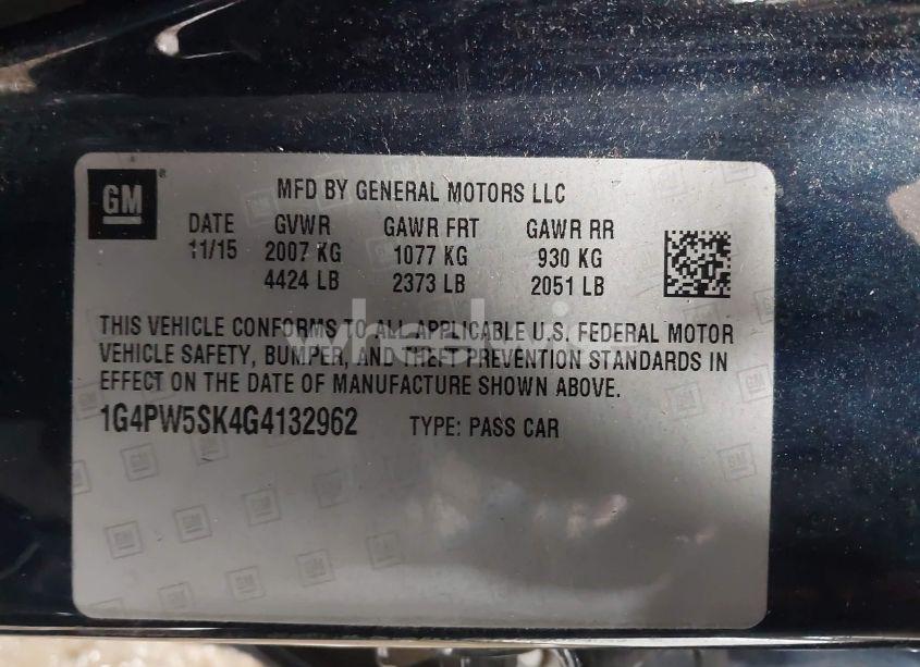 Photo 9 of 2016 Buick Verano SPORT TOURING GROUP (VIN 1G4PW5SK4G4132962)