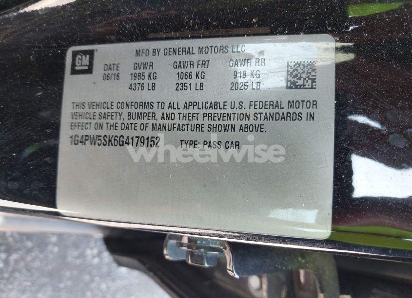 Photo 9 of 2016 Buick Verano SPORT TOURING GROUP (VIN 1G4PW5SK6G4179152)