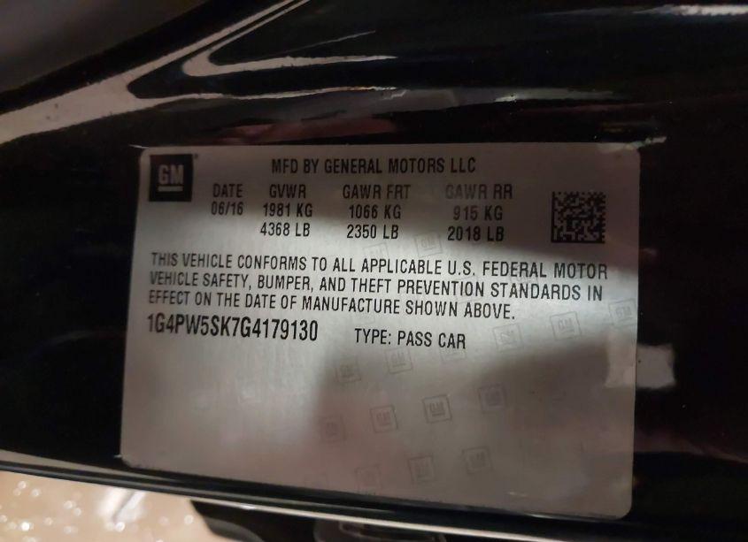 Photo 9 of 2016 Buick Verano SPORT TOURING GROUP (VIN 1G4PW5SK7G4179130)