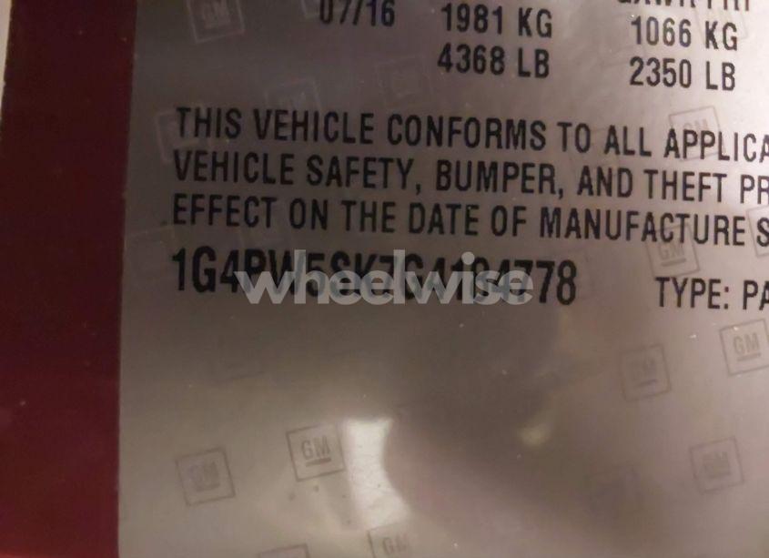 Photo 9 of 2016 Buick Verano SPORT TOURING GROUP (VIN 1G4PW5SK7G4184778)