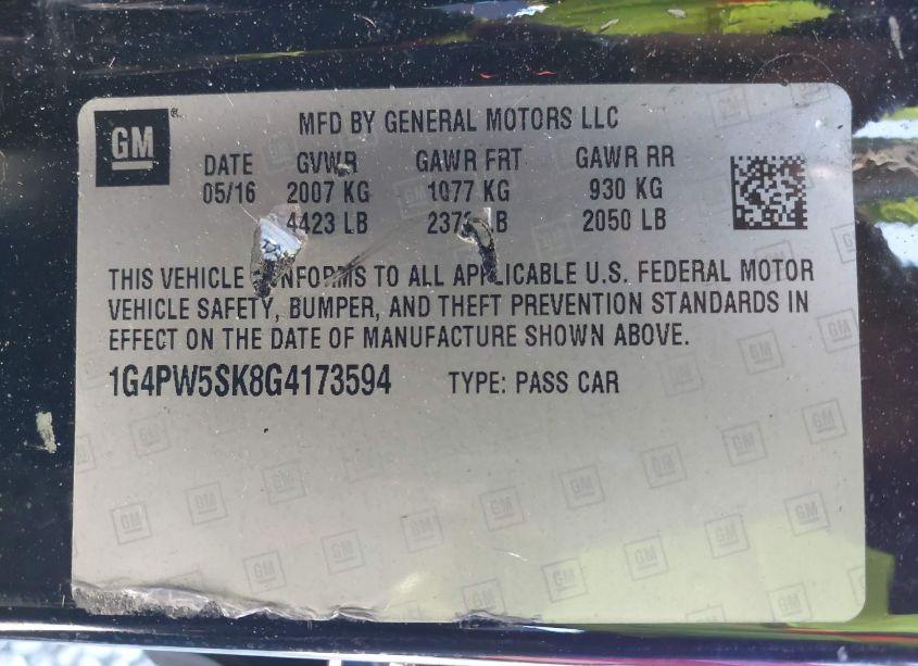 Photo 9 of 2016 Buick Verano SPORT TOURING GROUP (VIN 1G4PW5SK8G4173594)