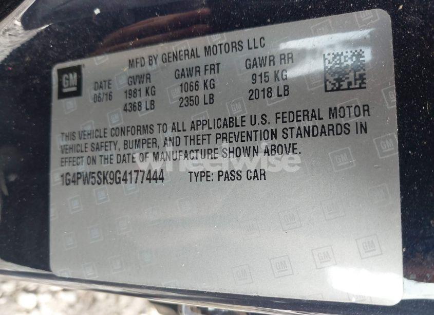 Photo 9 of 2016 Buick Verano SPORT TOURING GROUP (VIN 1G4PW5SK9G4177444)