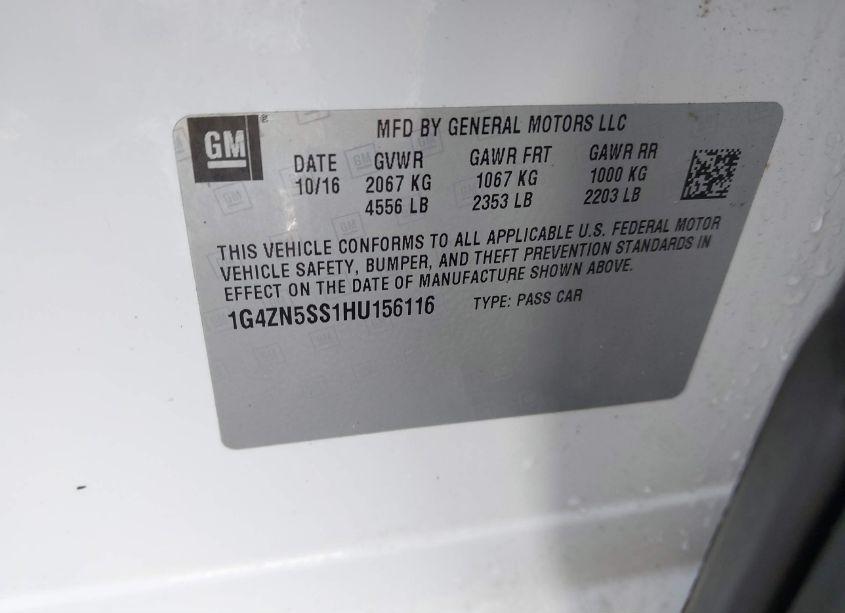 Photo 9 of 2017 Buick Lacrosse PREFERRED (VIN 1G4ZN5SS1HU156116)