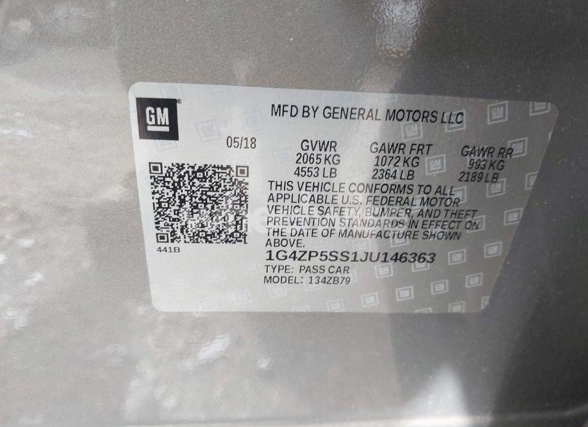 Photo 9 of 2018 Buick Lacrosse ESSENCE (VIN 1G4ZP5SS1JU146363)