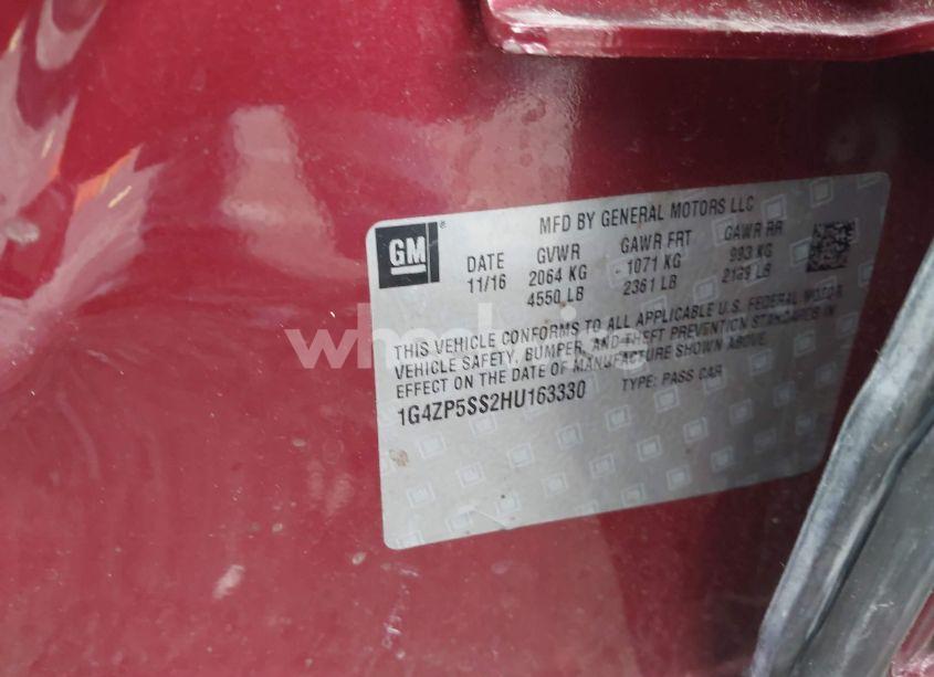 Photo 9 of 2017 Buick Lacrosse ESSENCE (VIN 1G4ZP5SS2HU163330)