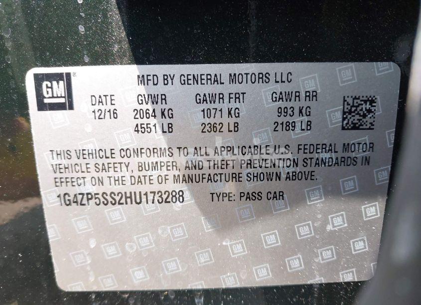 Photo 9 of 2017 Buick Lacrosse ESSENCE (VIN 1G4ZP5SS2HU173288)