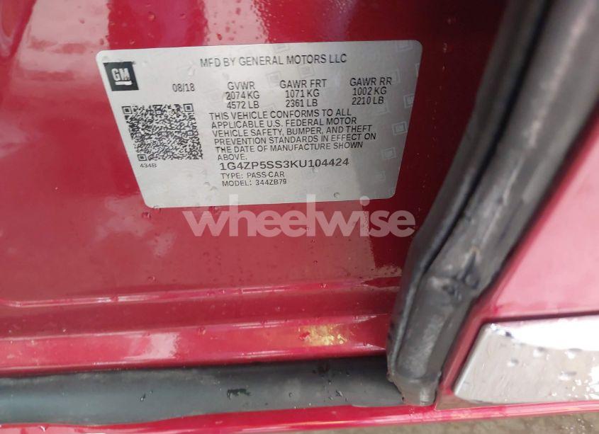 Photo 9 of 2019 Buick Lacrosse FWD ESSENCE (VIN 1G4ZP5SS3KU104424)