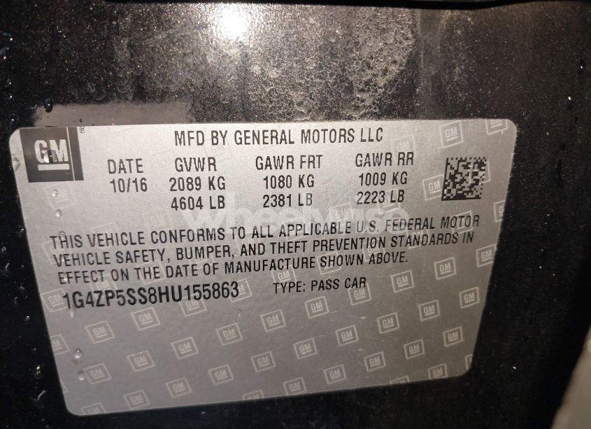 Photo 9 of 2017 Buick Lacrosse ESSENCE (VIN 1G4ZP5SS8HU155863)