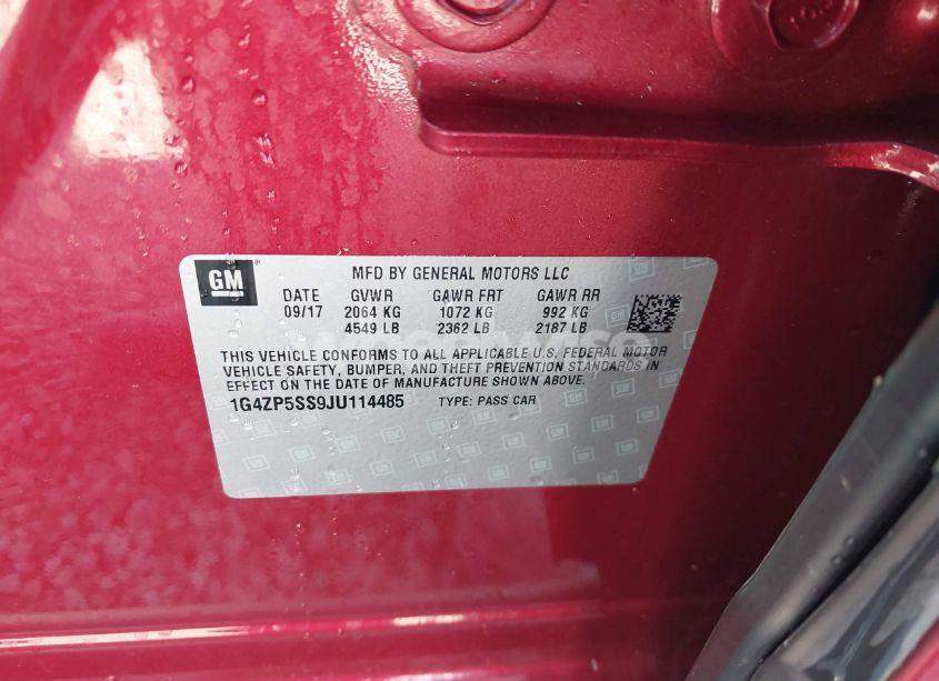 Photo 9 of 2018 Buick Lacrosse ESSENCE (VIN 1G4ZP5SS9JU114485)