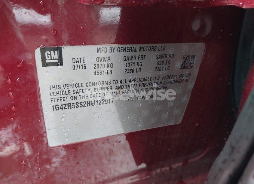 Photo 9 of 2017 Buick Lacrosse PREMIUM (VIN 1G4ZR5SS2HU122917)