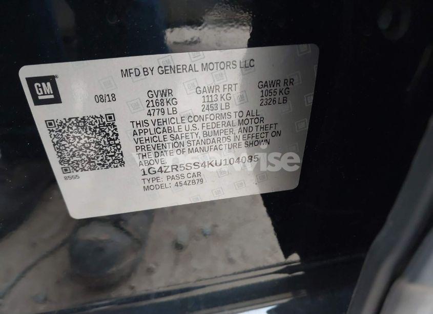 Photo 9 of 2019 Buick Lacrosse AWD ESSENCE (VIN 1G4ZR5SS4KU104085)