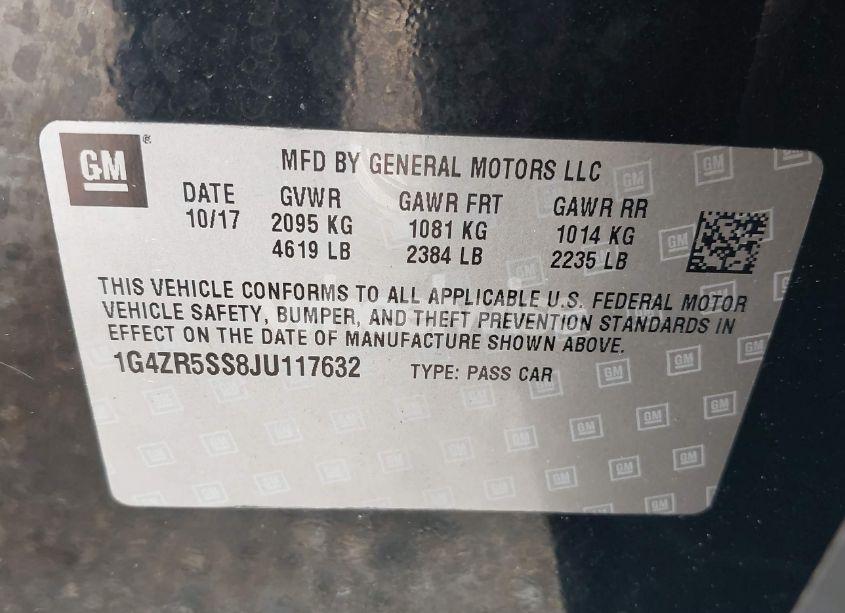 Photo 9 of 2018 Buick Lacrosse PREMIUM (VIN 1G4ZR5SS8JU117632)