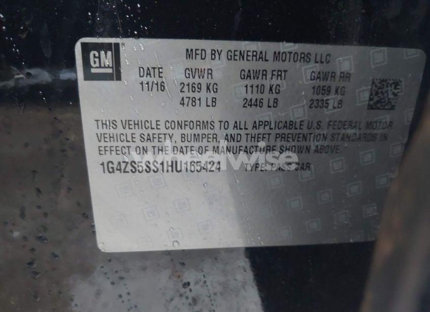 Photo 9 of 2017 Buick Lacrosse PREMIUM (VIN 1G4ZS5SS1HU165424)