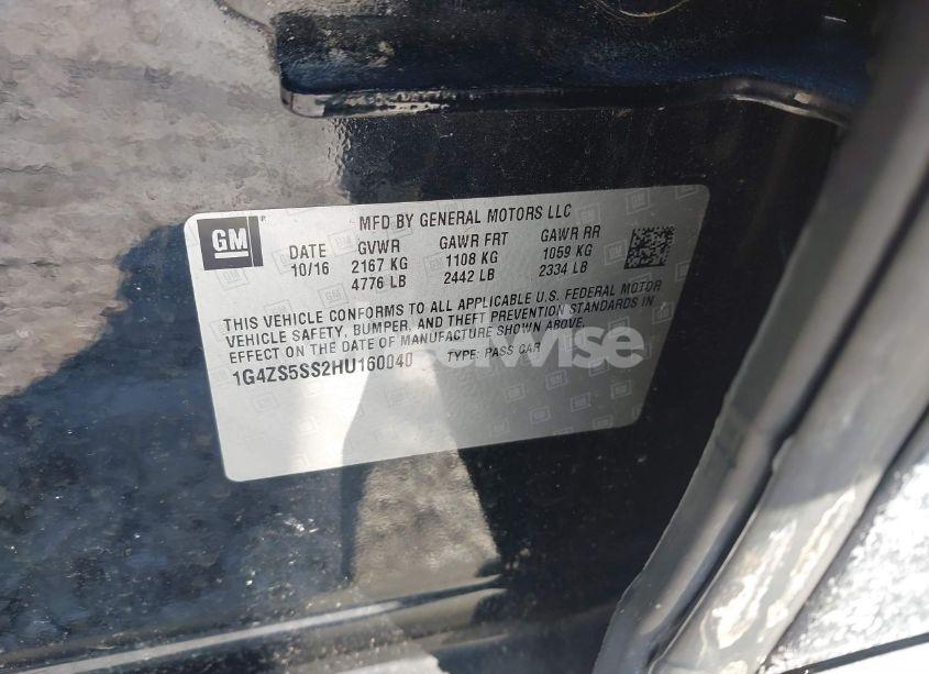 Photo 9 of 2017 Buick Lacrosse PREMIUM (VIN 1G4ZS5SS2HU160040)