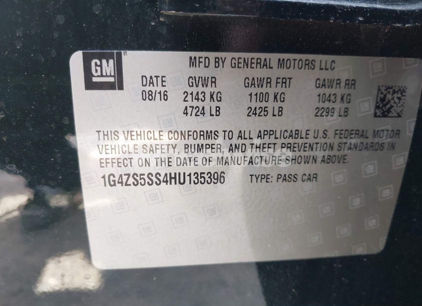 Photo 9 of 2017 Buick Lacrosse PREMIUM (VIN 1G4ZS5SS4HU135396)