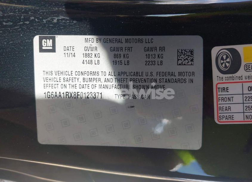 Photo 9 of 2015 Cadillac Ats STANDARD (VIN 1G6AA1RX8F0123371)