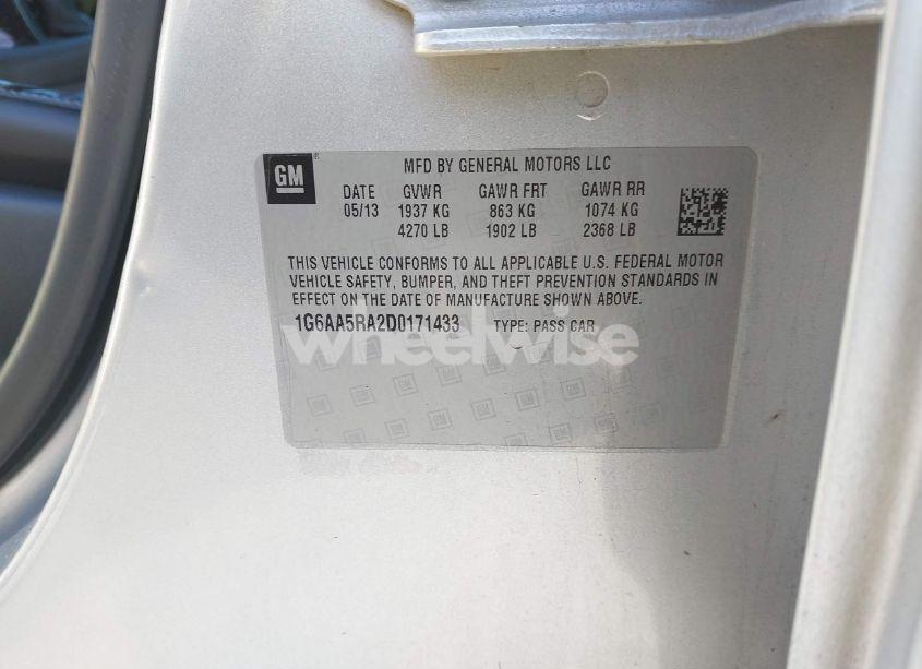 Photo 9 of 2013 Cadillac Ats STANDARD (VIN 1G6AA5RA2D0171433)