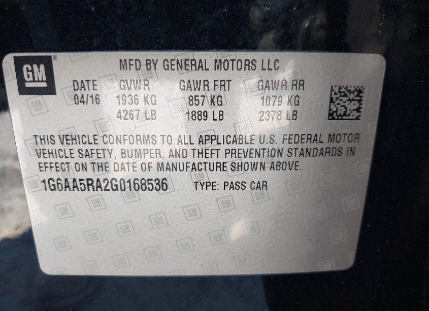 Photo 9 of 2016 Cadillac Ats STANDARD (VIN 1G6AA5RA2G0168536)