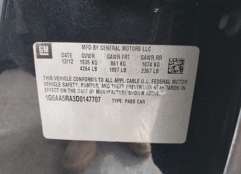 Photo 9 of 2013 Cadillac Ats STANDARD (VIN 1G6AA5RA3D0147707)