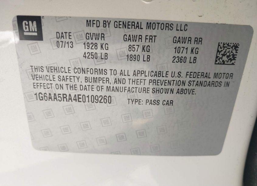 Photo 9 of 2014 Cadillac Ats STANDARD (VIN 1G6AA5RA4E0109260)